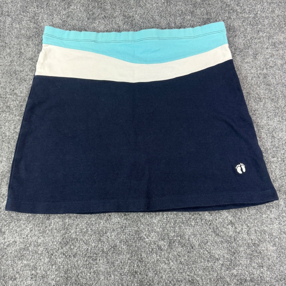 VTG Hang Ten Mini Skirt Women Medium Navy Blue Colorblock 100% Cotton Y2K